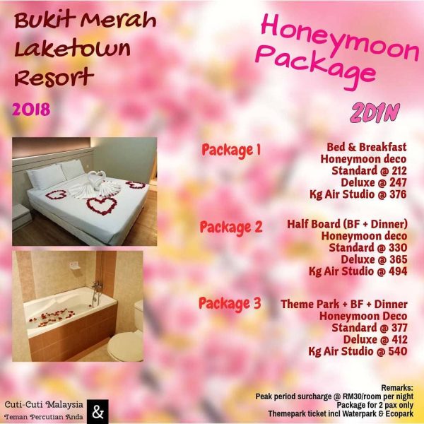 Bukit Merah Honeymoon Package